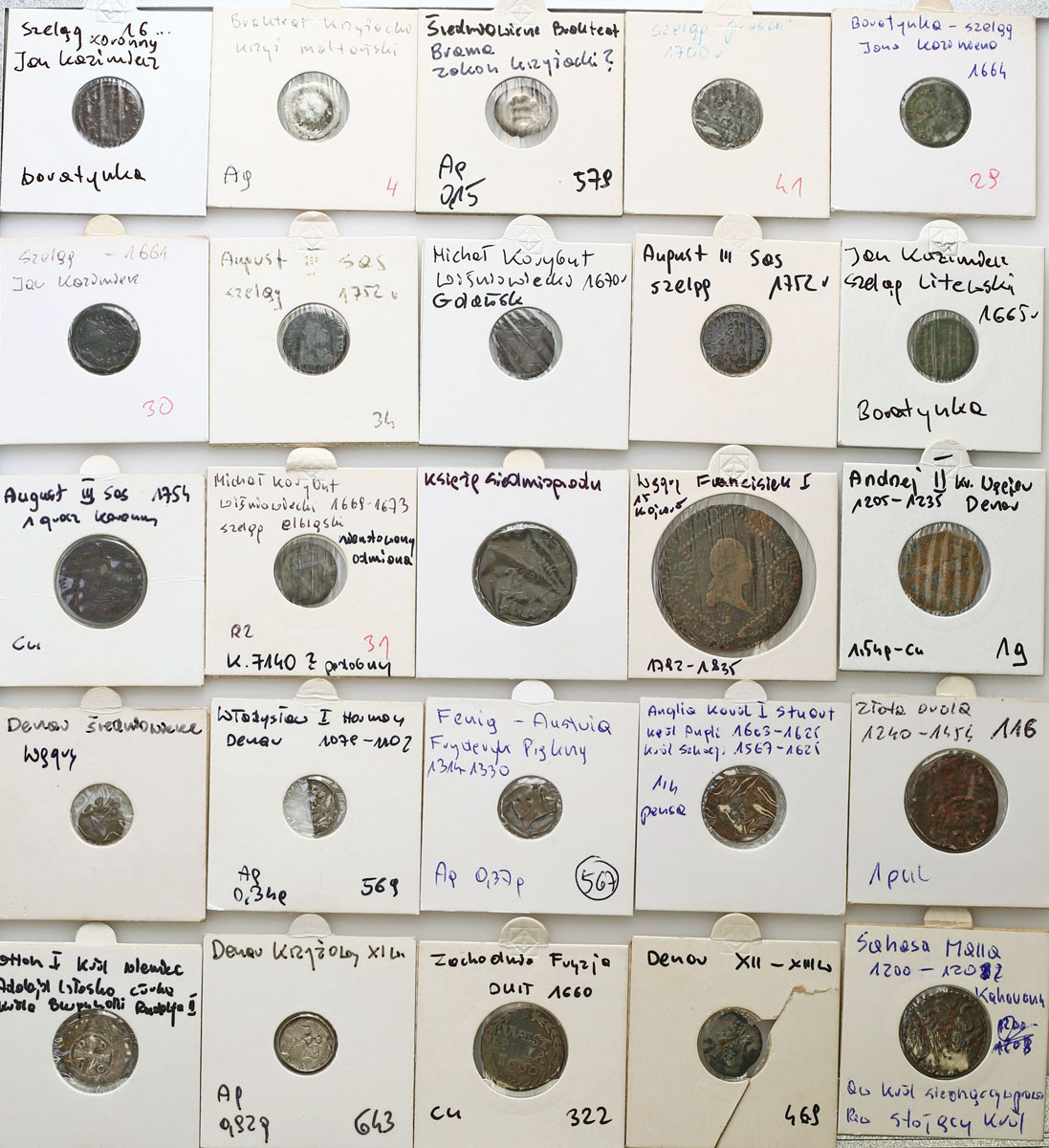 Świat  Polska, Austria, Niemcy, Francja, USA, Indie, zestaw 64 monet